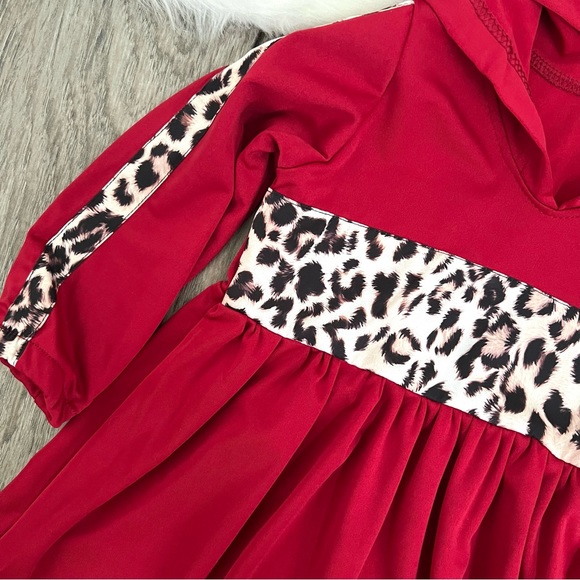 Girl Boutique Leopard Hoodie Dress - Picture 2 of 2